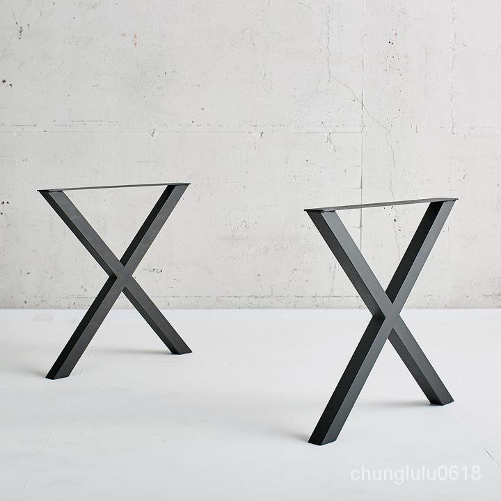 【現貨】鐵藝桌腿腳桌腿支架辦公桌腳大闆桌子桌架金屬腳架簡易桌子腿