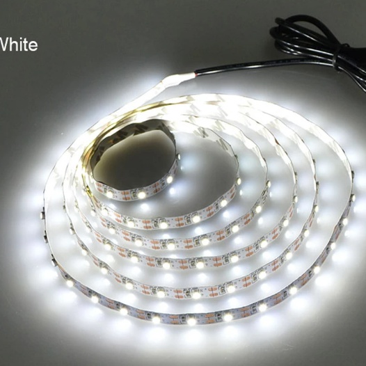 Dc 5V USB LED 燈條 2835 白色 Tira LED 燈條電視背景照明膠帶家居裝飾燈 1-5m