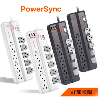 群加 PowerSync 1開11插3埠USB防雷擊抗搖擺旋轉延長線/1.8M(TRB39018)