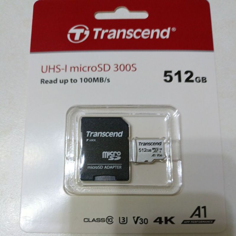 可刷卡可用免運 公司貨 Transcend 創見512GB USD300S microSD UHS-I U3記憶卡