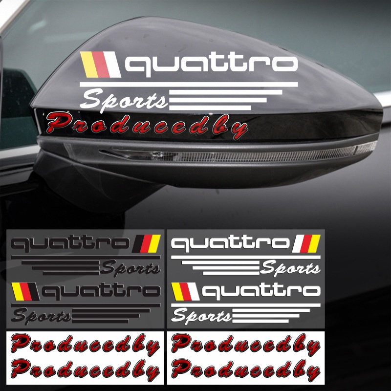 汽車造型塑料奧迪標誌車身貼紙適用於奧迪 A3 A4 A6 A5 Q5 A1 Q7 Q3 TT RS3 RS4 S3 S6