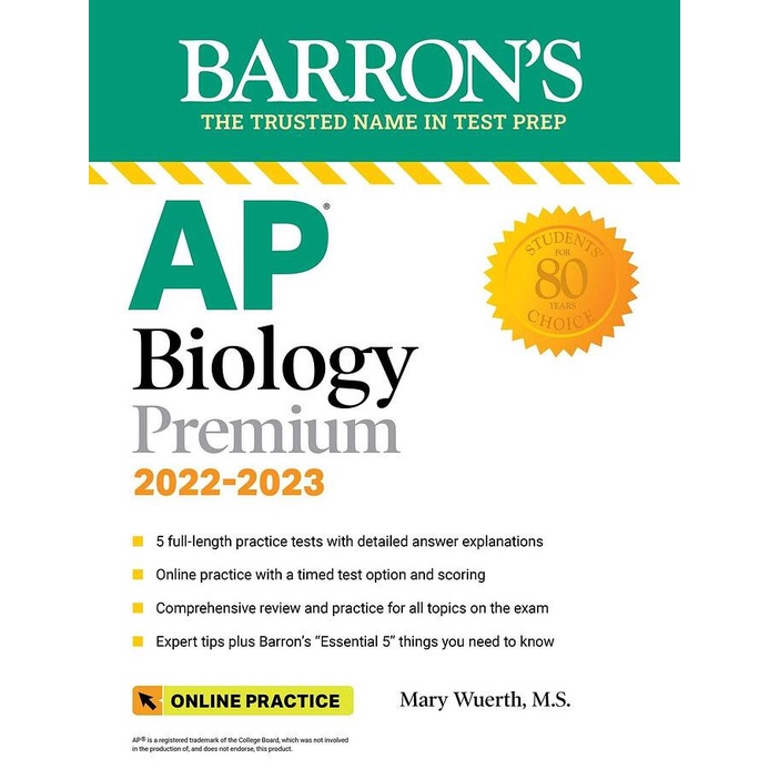 AP Biology Premium 2022-2023: 5 Practice Tests+Comprehensive Review (+Online Practice)/Mary Wuerth eslite誠品