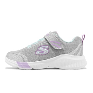 Skechers 童鞋 Dreamy Lites 銀 紫 藍 魔鬼氈 小朋友 幼童鞋 【ACS】 303510NLTGY