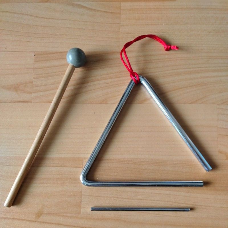 三角鐵鼓棒組，樂器，兒童音樂課，三角鐵，鼓棒