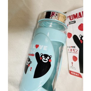 ❇️臺灣製 MIT❇️ KUMAMAON 熊本熊 動物 隨身杯 400ml 藍色 水杯 水瓶 食品級PP 玻璃 🔅全新🔅