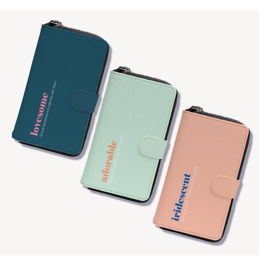 韓國簡約英文拉鍊錢包皮套 ASUS ZenFone 10 Zenfone 9 8 Flip 手機殼保護殼保護套手機套