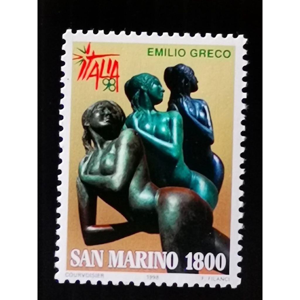 (C10188)聖馬利諾1998年郵展雕塑郵票1全