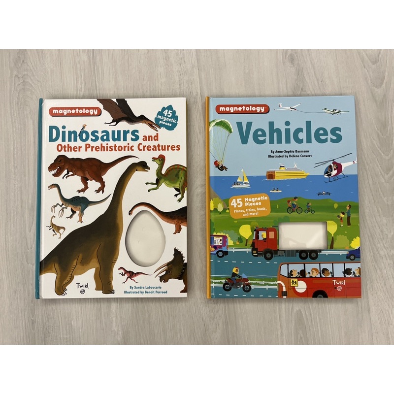 Twirl英文磁鐵遊戲書Dinosaurs & Vehicles