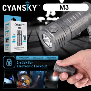 【錸特光電】CYANSKY M3 鈦合金 700流明 EDC LED可充電手電筒 16340 CREE Ti baton