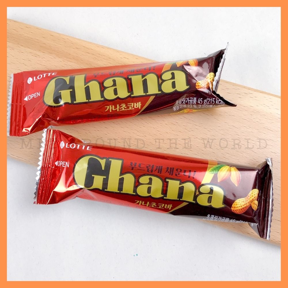 [MBB🇰🇷現貨附發票]韓國LOTTE樂天 Ghana 花生巧克力棒 45g