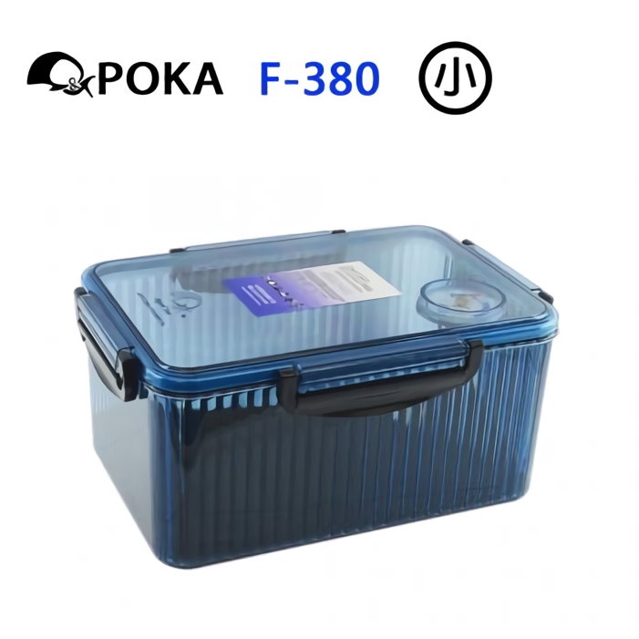 防潮箱 POKA 小型 F380 防潮盒 可加購乾燥劑 附溼度計免插電 適用 口罩 相機 鏡頭 超商限購商品2組