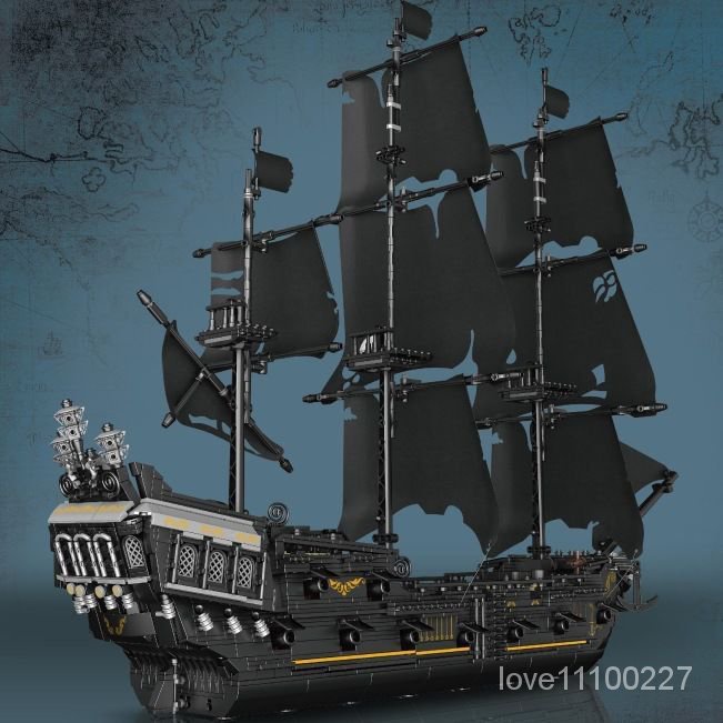 兼容樂高 黑珍珠號 加勒比海盜船 模型拚裝玩具 帆船拼裝模型 男孩兒童禮物