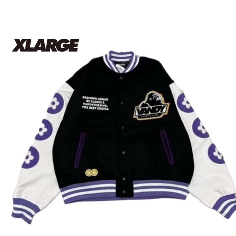 日本製・綿100% XLARGE×VANDY THE PINK VARSITY JACKET M - スタジャン