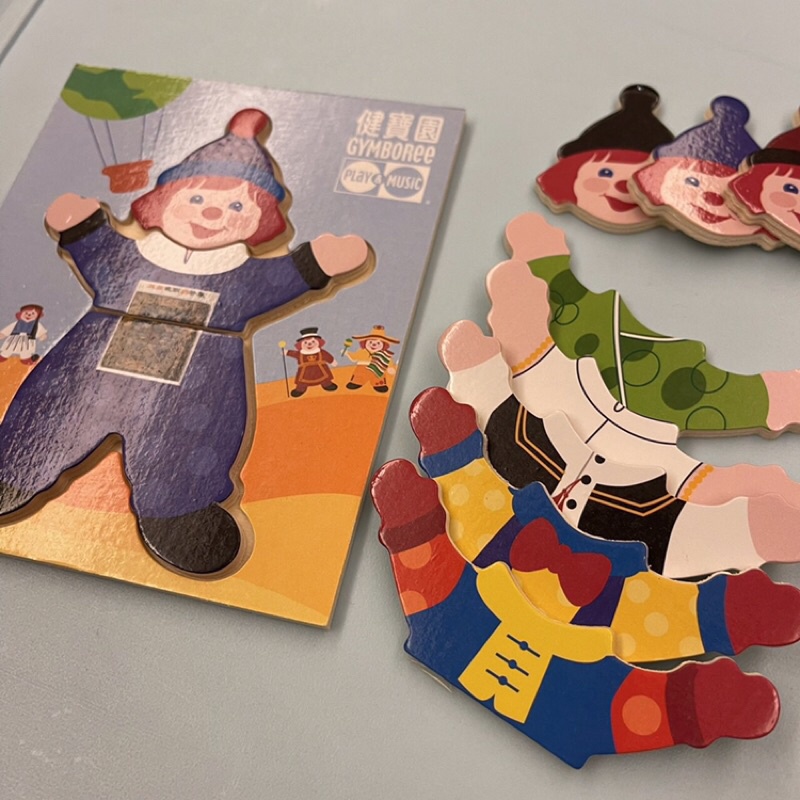 健寶園 木製拼圖 小丑 🤡 GYMBOREE 生日禮物 交換禮物 嬰幼兒用品 玩具