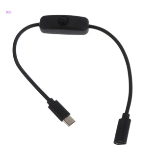 用於 Raspberry Pi 4B 電源的 DOU 電源開關電纜,USB C 型公對母