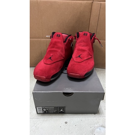 (二手) US9.5 Air Jordan 18 retro gym red 麂皮