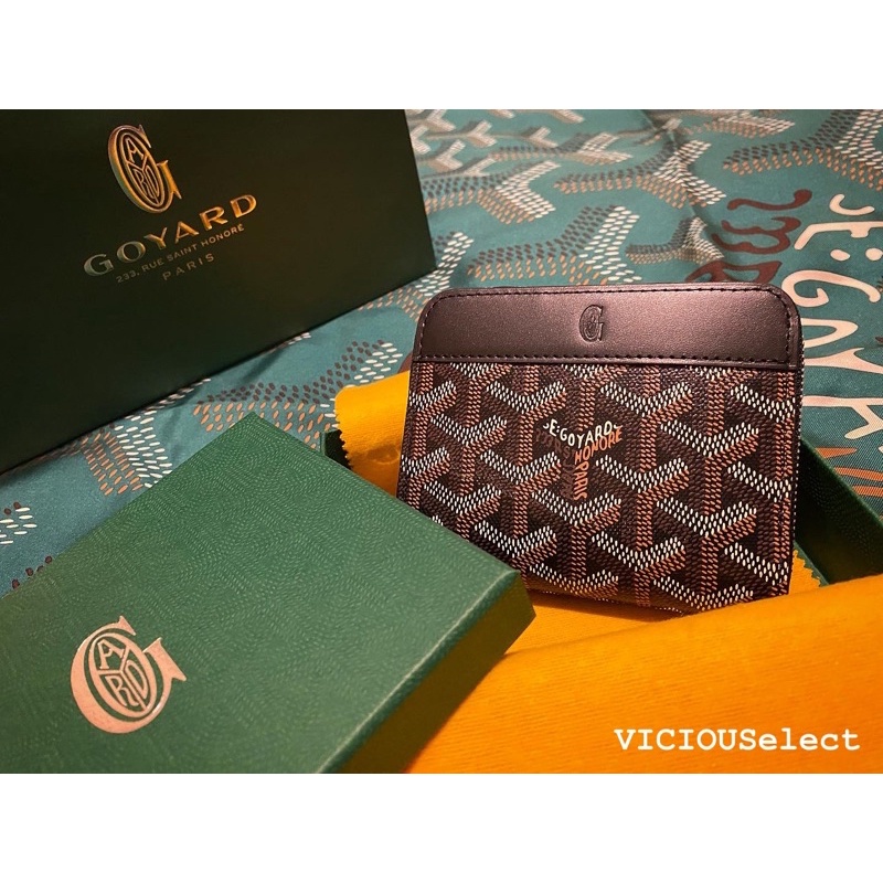 全新現貨 Goyard 高德雅 Matignon PM black 黑色 短夾 零錢包 錢包 日本專櫃購入 限面交