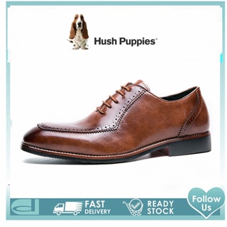 Hush Puppies皮鞋男士正裝鞋婚鞋男士正裝鞋韓版皮鞋辦公鞋男士皮鞋