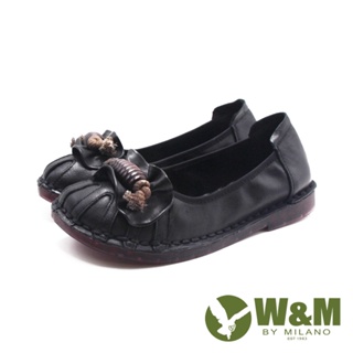 W&M(女)麻繩扭結柔軟Q彈底娃娃鞋 女鞋－黑色(另有粉紅色)