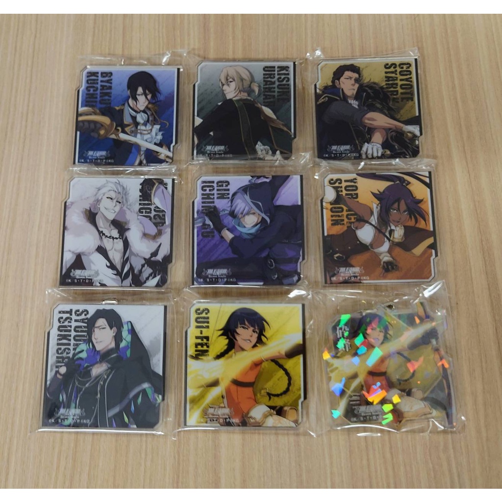 死神 BLEACH 日版 Brave Souls Museum 丸井 夾子 壓克力徽章 白哉 銀 史塔克 白一護 碎蜂