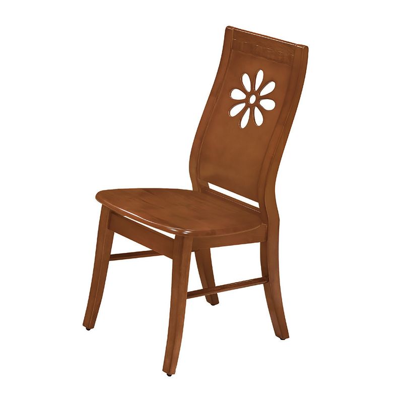 【KA314-3】太陽花柚木色餐椅(1209A)(東部及桃園以南請詢運費)
