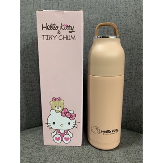 三麗鷗 Hello Kitty 便提保溫瓶 粉色 皮質提把 保溫杯 350ml