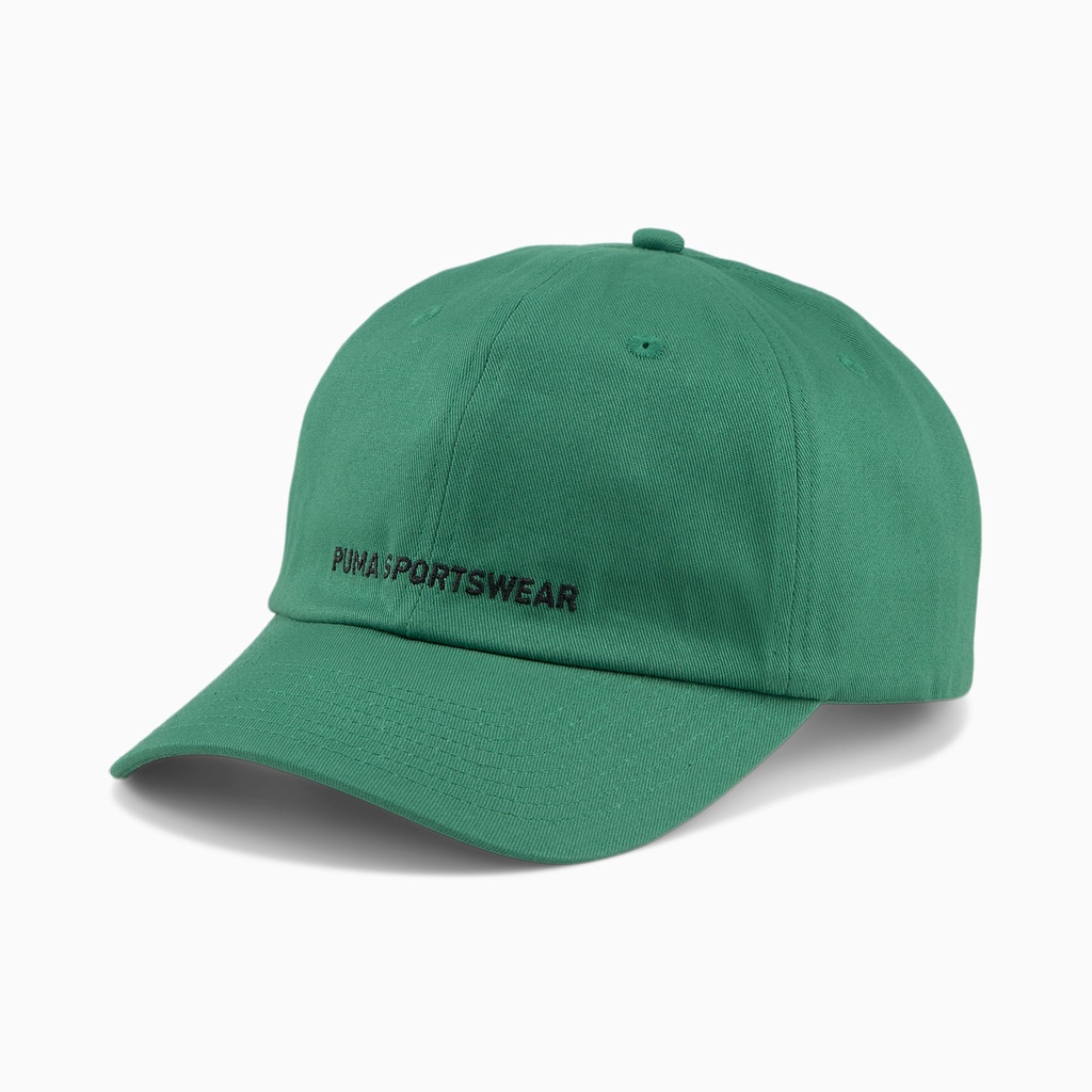 PUMA 老帽 基本系列 SPORTSWEAR 綠色 可調式 棒球帽 02403607