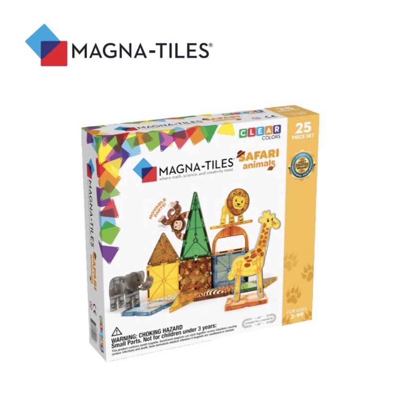 Magna-Tiles 磁力積木25片磁性積木磁力片 動物 二手