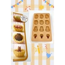 新品 ✨日本 貝印 KAI✨【現貨】CookPad 悠閒的動物✨耐熱巧克力模/矽膠模具 貓兔熊狗