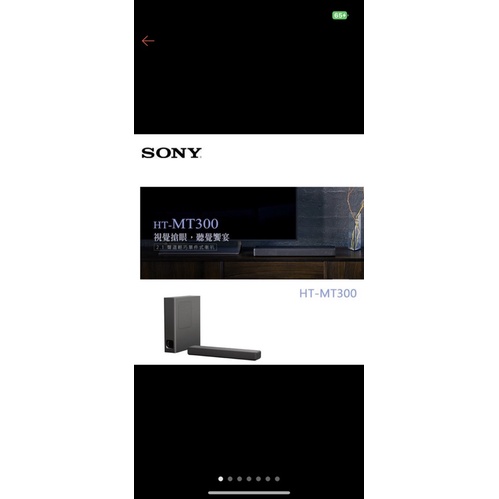 Sony家庭劇院音響2.1聲道(HT-MT300)