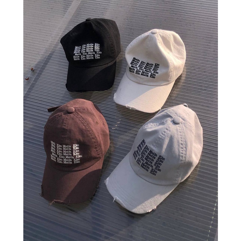 預購商品 韓國品牌 Matin Kim 字母水洗球帽 棒球帽