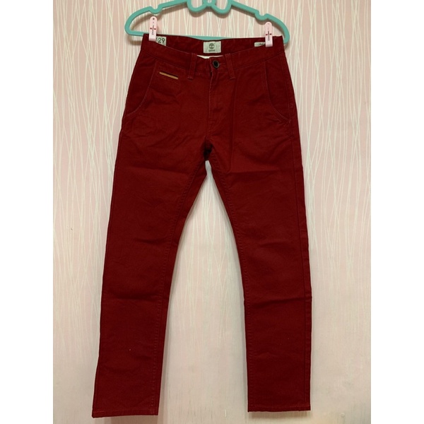 Timberland紅色長褲（ 170/74A)