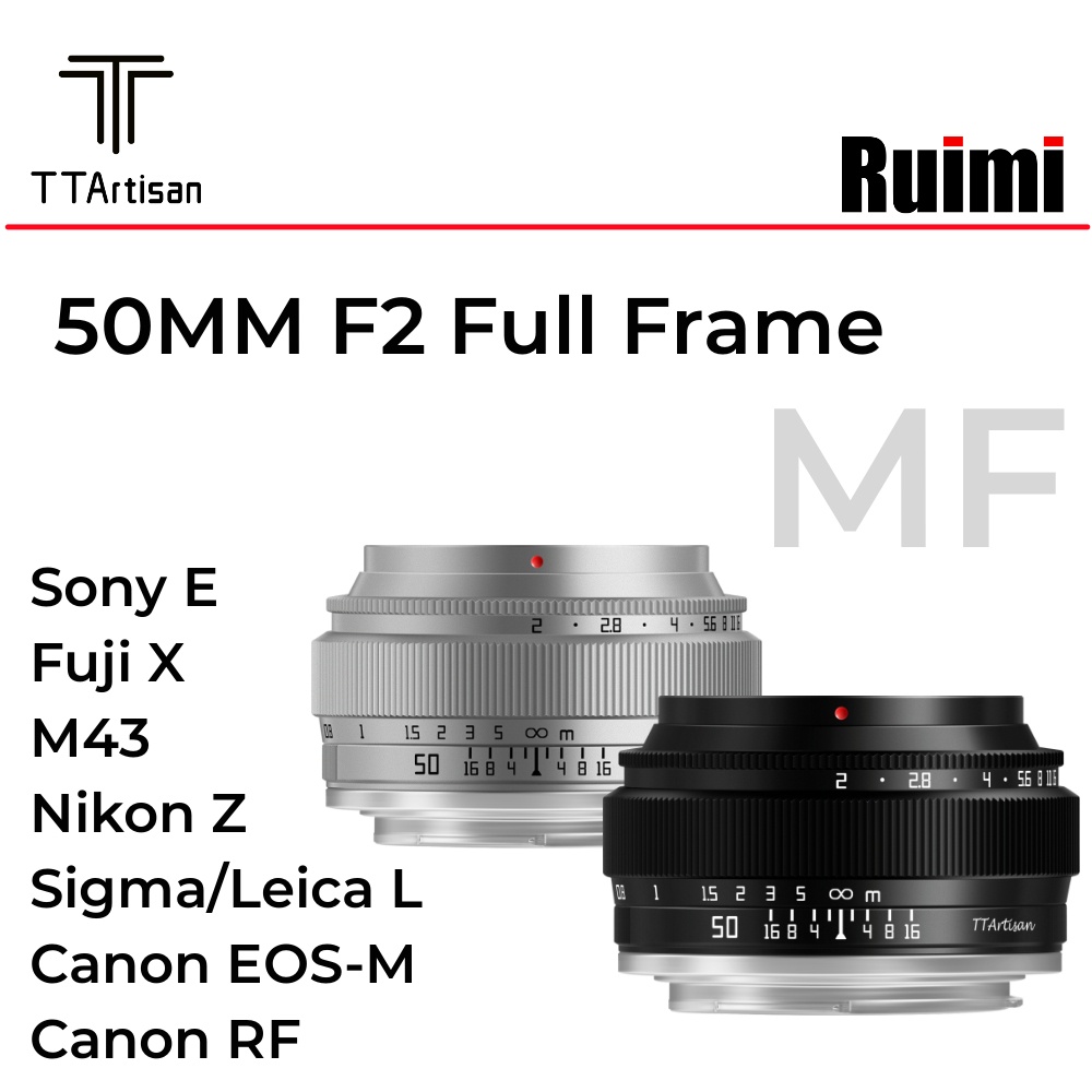銘匠光學TTArtisan 50mm F2 全畫幅手動對焦鏡頭 適用於E/ R/ FX/ Z / L/M43卡口微单相机