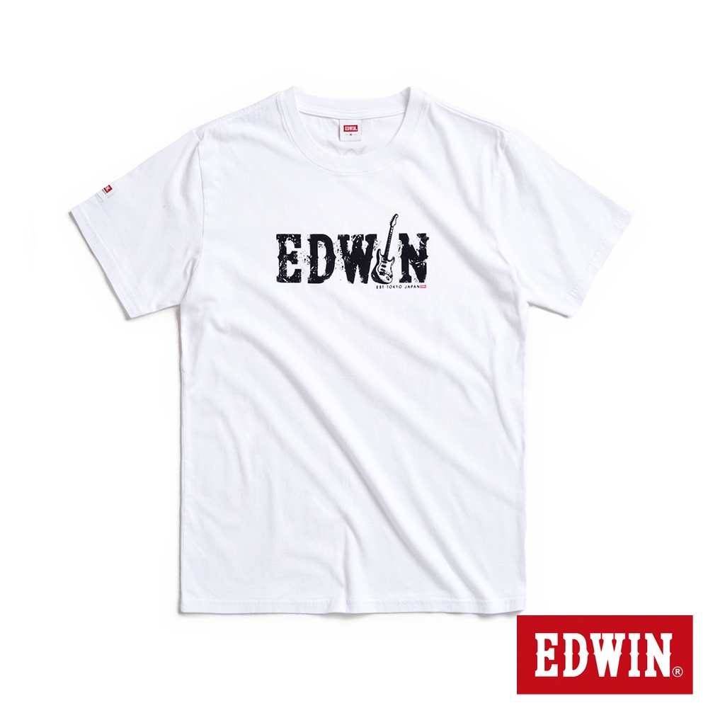 EDWIN EDGE 搖滾LOGO短袖T恤(白色)-男款