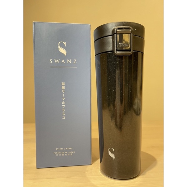 SWANZ 天鵝磁 全新 陶瓷芯保溫杯350ml  按壓彈蓋