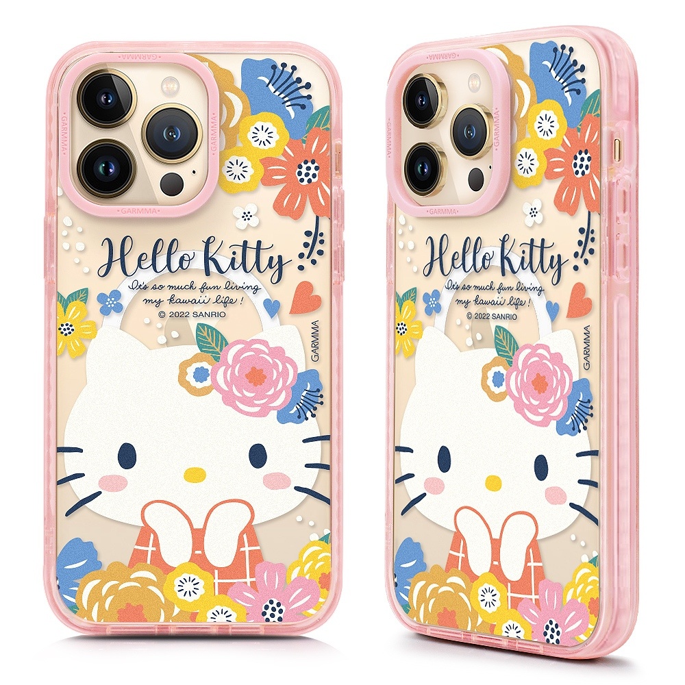 GARMMA永橙 Hello Kitty iPhone 14系列 磁吸款保護殼 花花公主【魔力電玩】