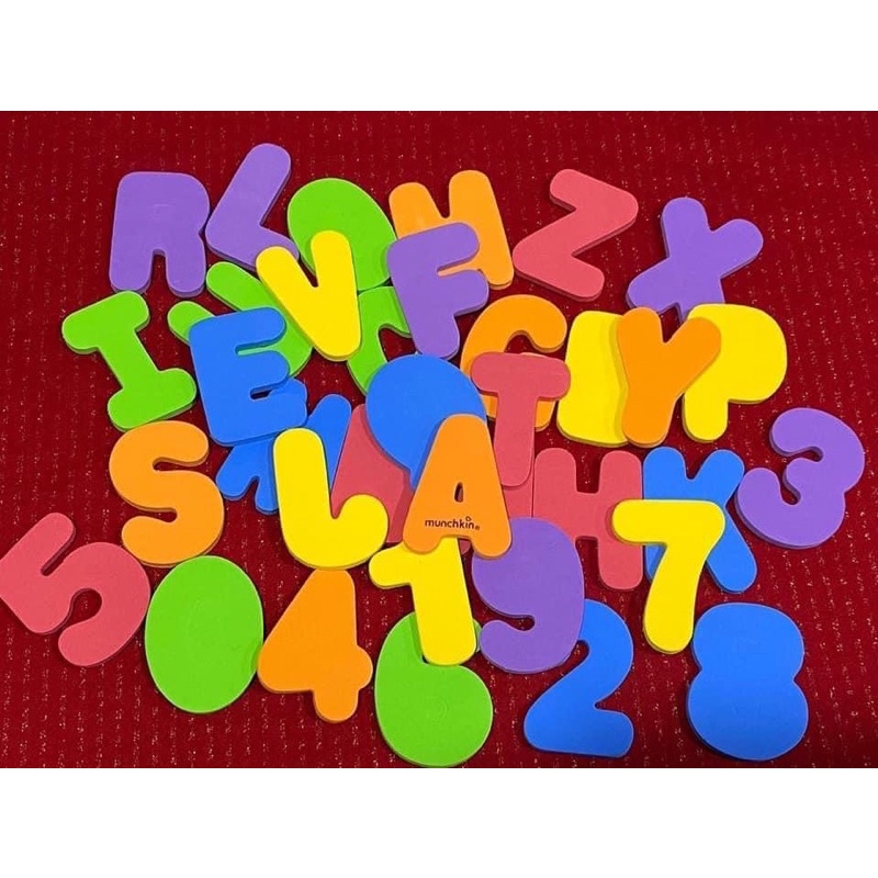 二手｜munchkin 字母數字洗澡玩具學習組