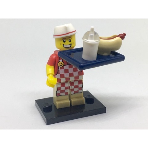 LEGO 樂高 71018 服務員 服務生 人偶 人偶包 熱狗小販 熱狗 飲料