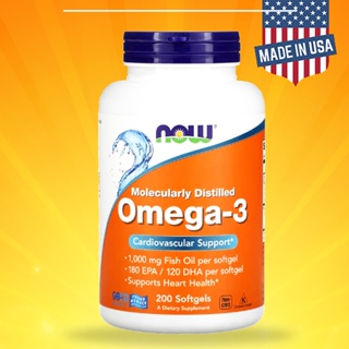 現貨 免運 🐱魚油 NOW Food Omega-3 180 EPA 120 DHA 魚油 愛媽 必備