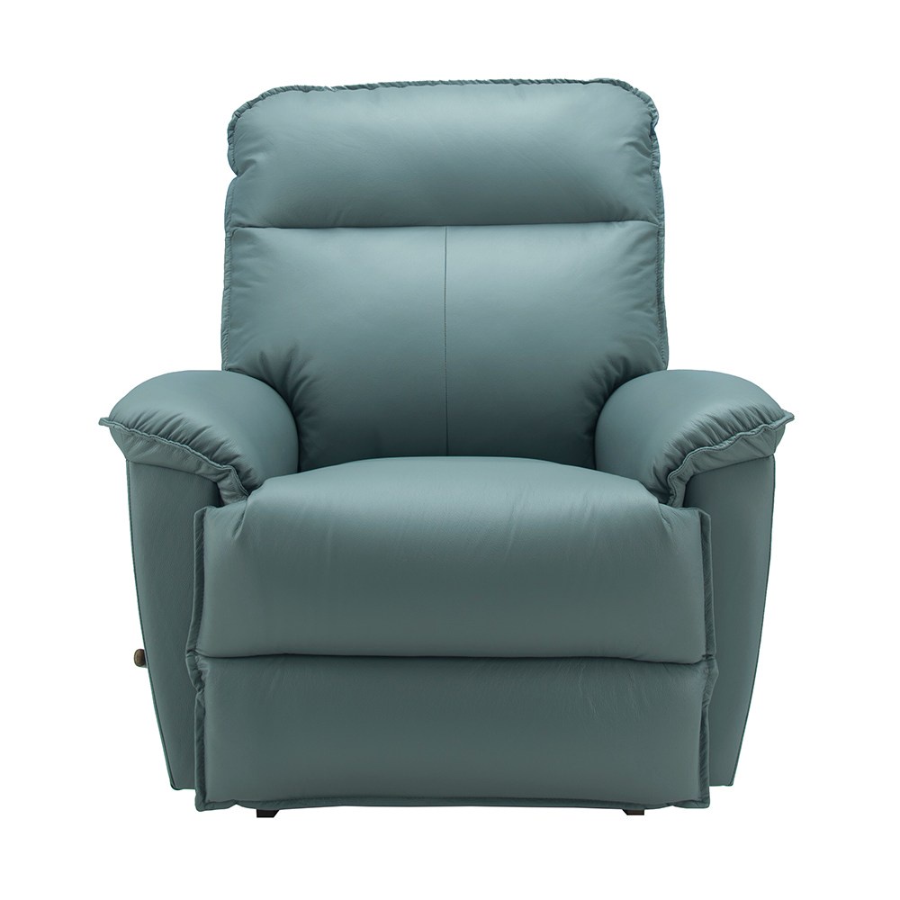 【HOLA】La-Z-Boy 單人全牛皮沙發/搖椅式休閒椅(10T706-藍灰色)
