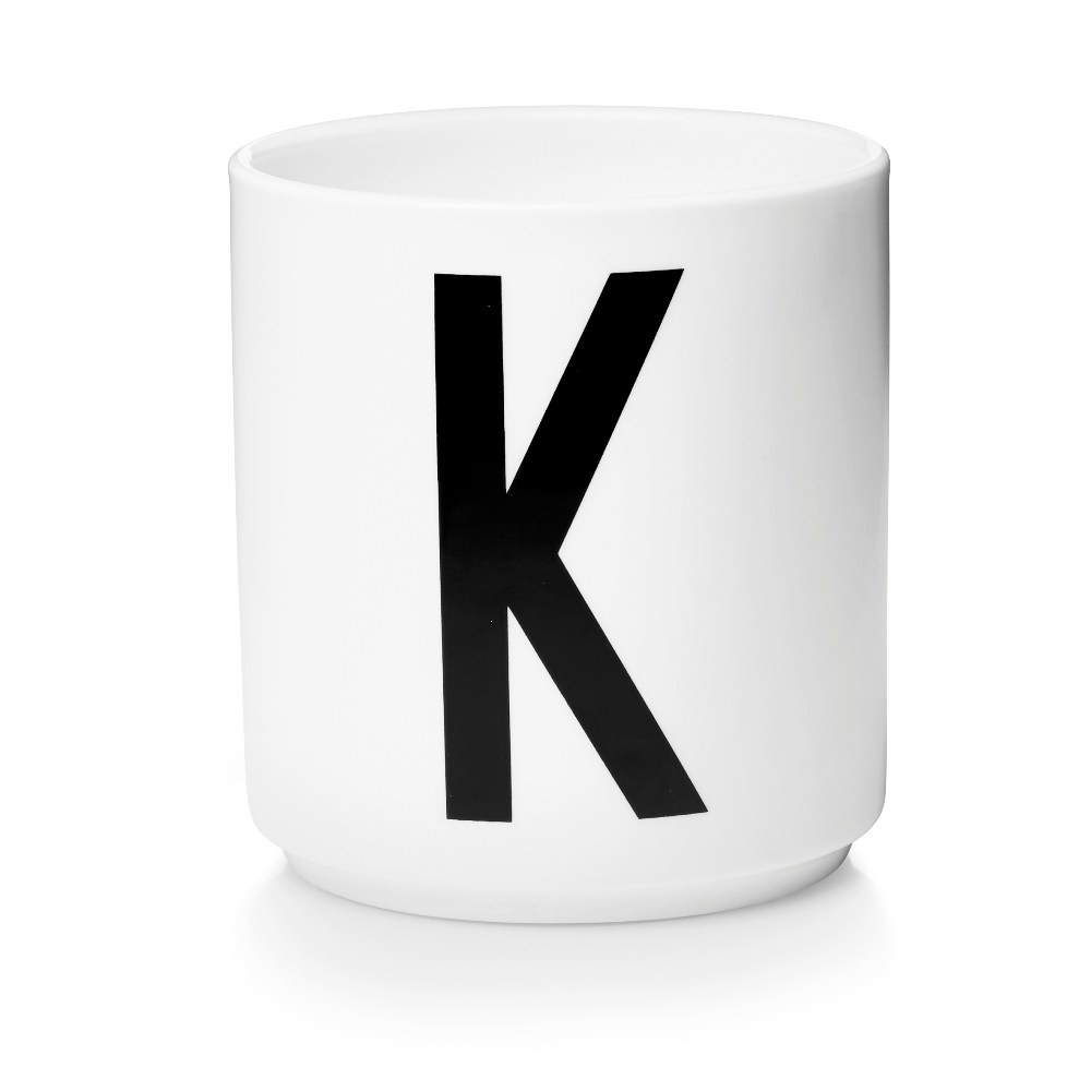 Design Letters 字母骨瓷杯白 K
