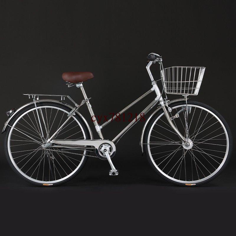 好貨✨英國蘭令RALEIGH自行車禧瑪諾內三速單車26寸不銹鋼男女成人單車