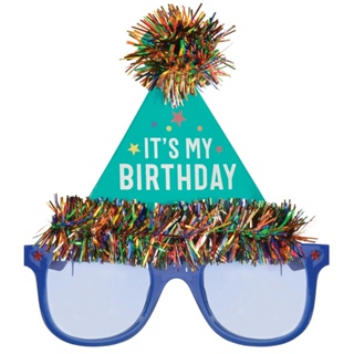 派對城 現貨 【生日快樂眼鏡1入-亮彩派對帽】 歐美派對 派對裝飾 裝飾眼鏡 造型眼鏡生日派對 派對佈置 拍攝道具