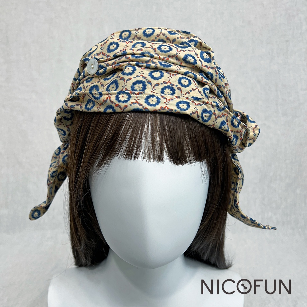 【NicoFun 愛定做】魔術頭巾 絲棉 寬版 鋁線造型髮帶  圍巾 帽飾 髪帶 髪飾 頭飾 頭巾（絲棉款）