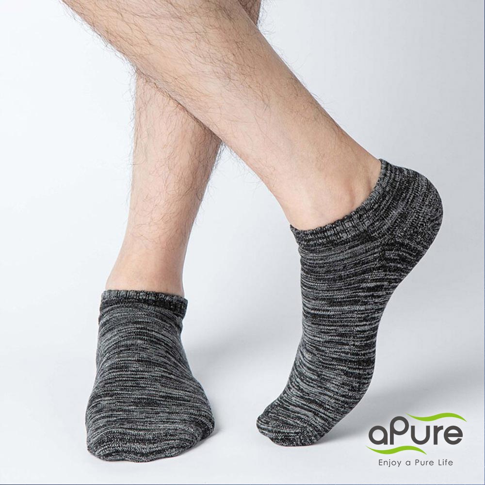 【aPure】除臭襪-混紗針織船型蓄熱襪