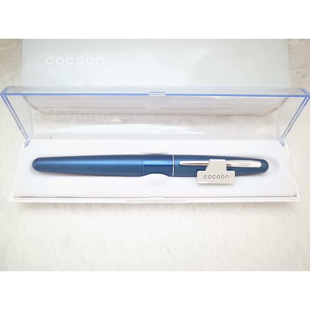 W150 百樂 PILOT 日本製 cocoon 藍霧鋼 全金屬鋼筆 M尖(近新品)  9.5成新