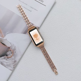 Oppo Watch Free / OPPO 手環 2 金屬蛇紋滿鑽錶帶配金屬框 金屬手鍊替換錶帶高級新款