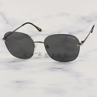 【LOOK路克眼鏡】TOM FORD 太陽眼鏡 槍色金屬框 灰黑色鏡片 TF888K 08A