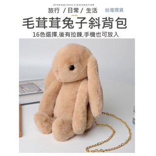 臺灣現貨【多色】兔子包包 毛毛包 兔子包 斜揹包 毛絨絨 仿兔毛包包 毛絨包包 玩偶包包 揹包 單肩包 造型包包 毛包