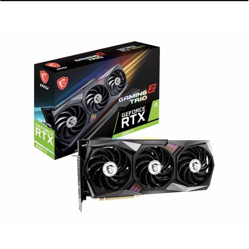 MSI GeForce RTX 3060 Ti GAMING Z TRIO 8G  二手換下9.5新（遊戲）原廠盒都在